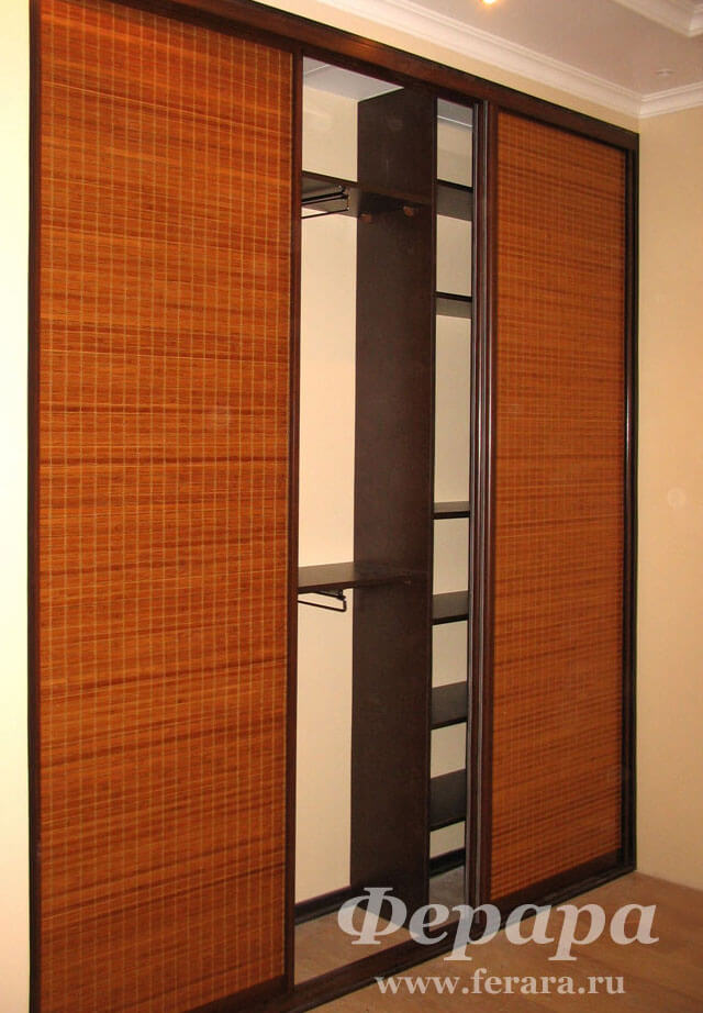 Корпусный шкаф-купе с бамбуком (венге), фото 2
