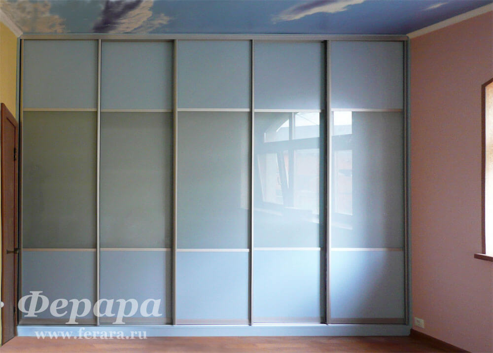 Встроенный шкаф купе «Стиль» со стеклом  , фото 1