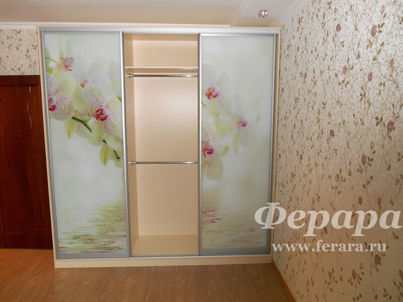 Шкаф-купе с фотопечатью «Орхидея» в цвете «клён», фото 2